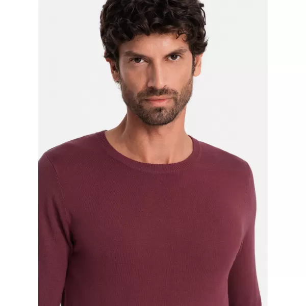  Muški džemper OMBRE OM-SWBS-0106 BURGUNDIJSKI 