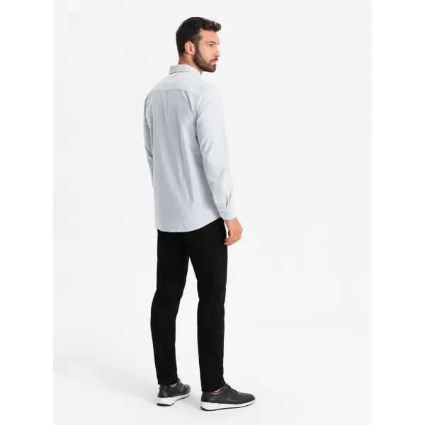  Košulja OMBRE OM-SHOS-0172 SVIJETLO SIVE BOJE 