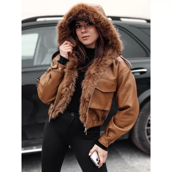  Ženska jakna DSTREET SOFTREBEL TY4761 KARAMELA 