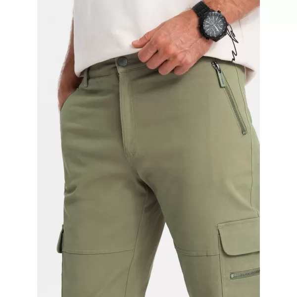  Hlače OMBRE OM-PACG-0204 MASLINA 