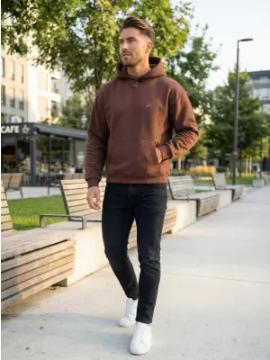 Muški sweatshirt ALTISPORT BYB/ALM002BY284 ČOKOLADNO SMEĐA