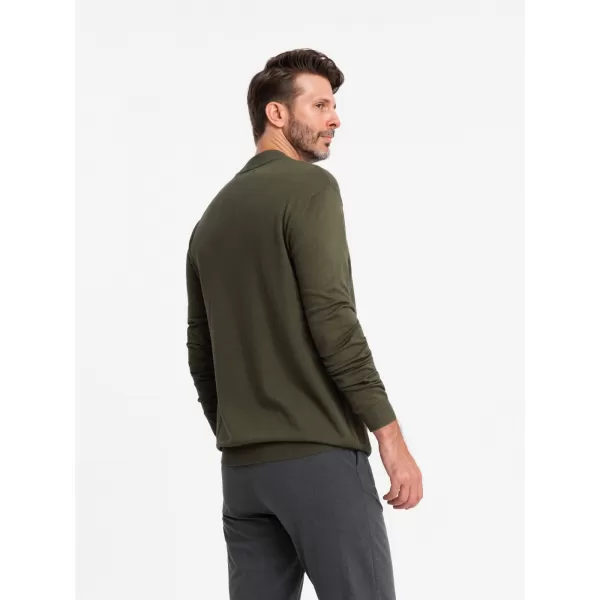  Muški džemper OMBRE OM-SWTN-0100 KAKI 