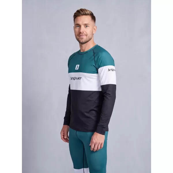  Vrhunska muška funkcionalna termo majica dugih rukava ALTISPORT VOJ/ALM051TER01 KEROZIN/CRNA 