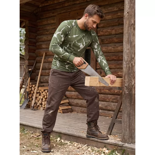  Vrhunska muška funkcionalna termo majica dugih rukava ALTISPORT VOJ/ALM052TER01 KAKI 