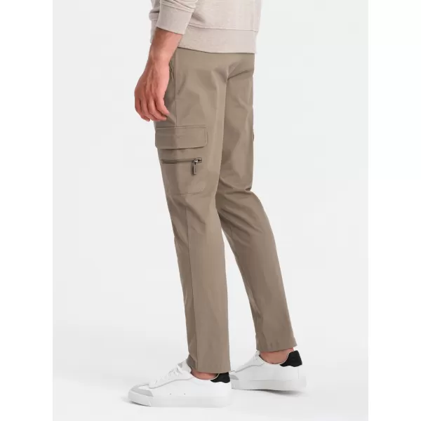  Hlače OMBRE OM-PACG-0204 KAKI 