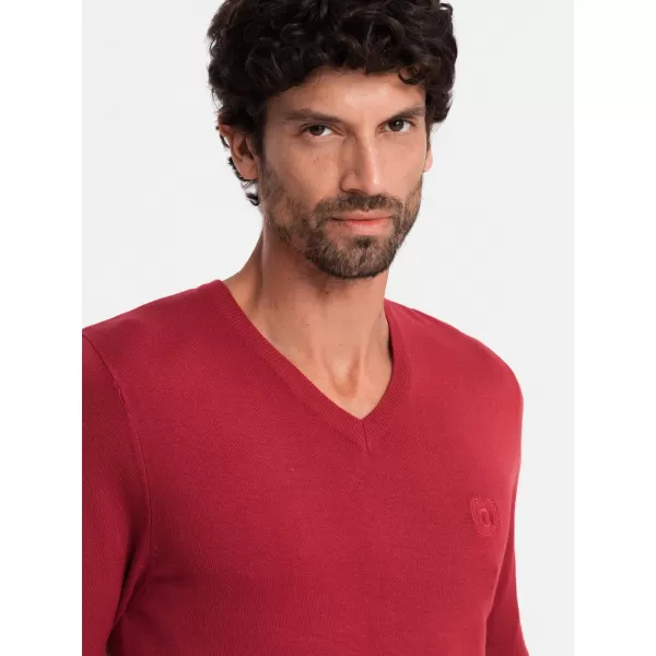  Muški džemper OMBRE OM-SWBS-0107 CRVENI 