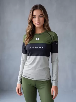 Ženska premium funkcionalna termo majica dugih rukava ALTISPORT VOJ/ALW051TER01 KAKI