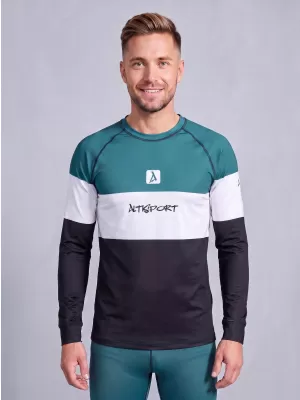 Vrhunska muška funkcionalna termo majica dugih rukava ALTISPORT VOJ/ALM051TER01 KEROZIN/CRNA