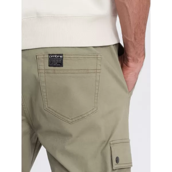  Hlače OMBRE OM-PAJO-0125 KAKI 