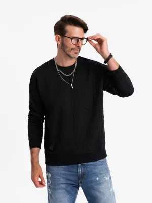 Muška dukserica OMBRE OM-SSNZ-0164 CRNI