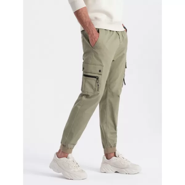  Hlače OMBRE OM-PAJO-0125 KAKI 