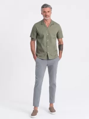 Košulja OMBRE OM-SHSS-0168 KAKI