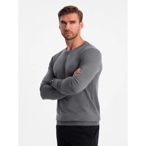  Muški džemper OMBRE OM-SWBS-0106 SIVA MELANGA 