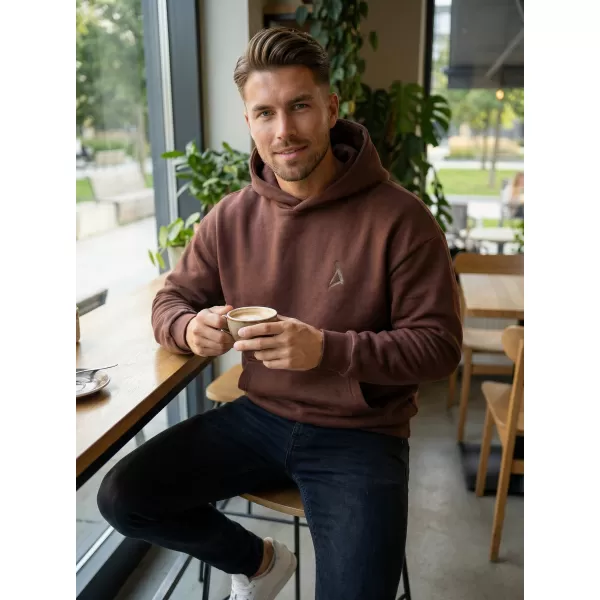  Muški sweatshirt ALTISPORT BYB/ALM002BY284 ČOKOLADNO SMEĐA 