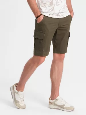 Kratke hlače OMBRE OM-SRCG-0133 TAMNA MASLINA