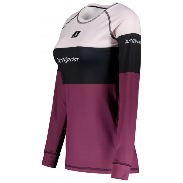  Ženska premium funkcionalna termo majica dugih rukava ALTISPORT VOJ/ALW051TER01 TAMNOCRVENA 