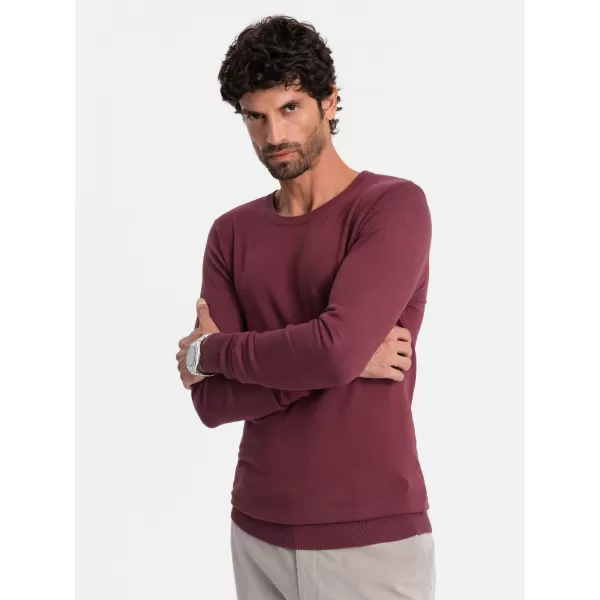  Muški džemper OMBRE OM-SWBS-0106 BURGUNDIJSKI 