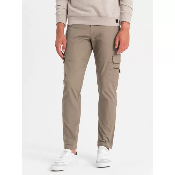  Hlače OMBRE OM-PACG-0204 KAKI 