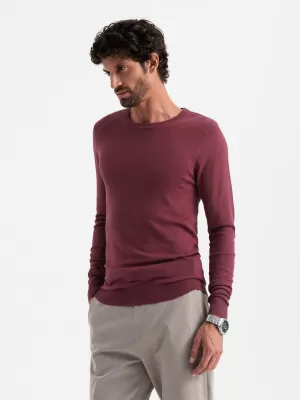 Muški džemper OMBRE OM-SWBS-0106 BURGUNDIJSKI