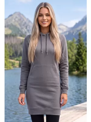 Ženska izdužena dukserica ALTISPORT NoPrint NP/ALW914 ČELIK