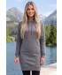 Ženska izdužena dukserica ALTISPORT NoPrint NP/ALW914 ČELIK