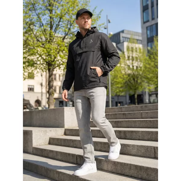  Muška vjetrovka preko glave ALTISPORT BYB/ALM002B3162 CRNA 