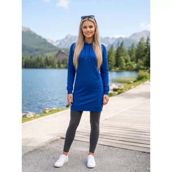  Ženska produžena majica ALTISPORT NoPrint NP/ALW914 KRALJEVSKO PLAVA 