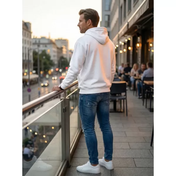  Muška dukserica ALTISPORT NoPrint NP/ALM024 BIJELA 