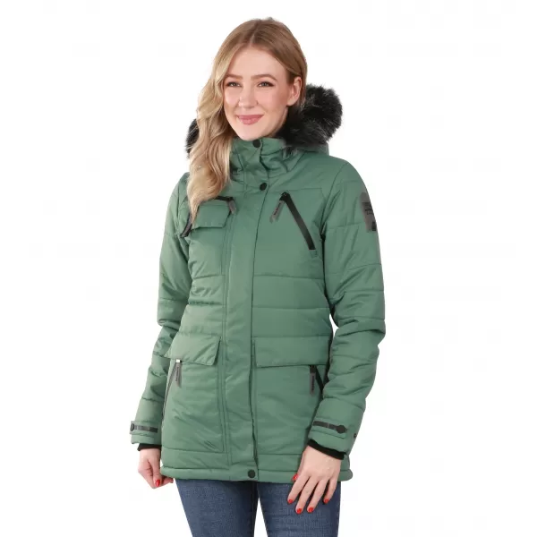  Ženska jakna ALPINE PRO WERDA LJCD644 ZELENA 