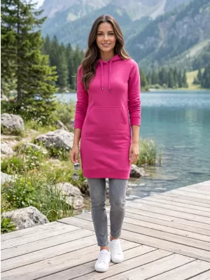 Ženska izdužena dukserica ALTISPORT NoPrint NP/ALW914 LJUBIČASTA