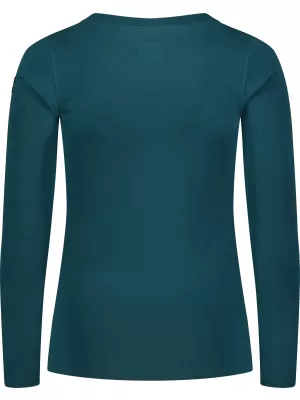 Ženska pamučna majica NORDBLANC SWEDEN NBFLT8144 PLAVOZELENA
