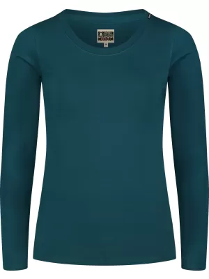 Ženska pamučna majica NORDBLANC SWEDEN NBFLT8144 PLAVOZELENA