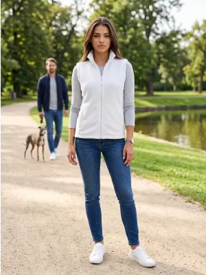 Unisex prsluk od flisa ALTISPORT NoPrint NP/ALU815 BIJELA