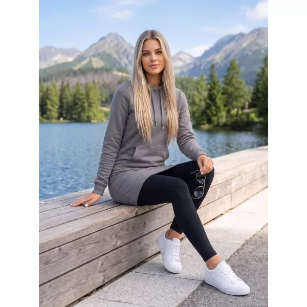  Ženska izdužena dukserica ALTISPORT NoPrint NP/ALW914 ČELIK 