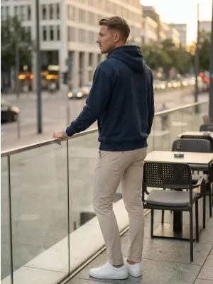 Muški sweatshirt ALTISPORT NoPrint NP/ALM024 TAMNOPLAVA