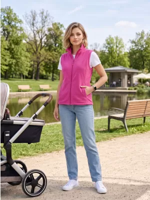 Unisex prsluk od flisa ALTISPORT NoPrint NP/ALU815 FUKSIJA CRVENA
