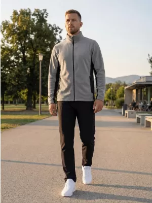 Muška majica za runo ALTISPORT NoPrint NP/ALM725 SVIJETLO SIVE BOJE