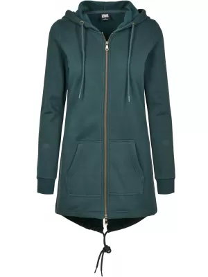 Ženski sweatshirt URBAN CLASSICS TB1075 TAMNOZELENE BOJE