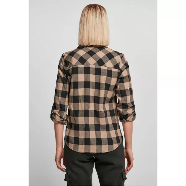  Košulja URBAN CLASSICS TB1280 CRNI/MEKANI TAUPE 