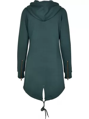 Ženski sweatshirt URBAN CLASSICS TB1075 TAMNOZELENE BOJE