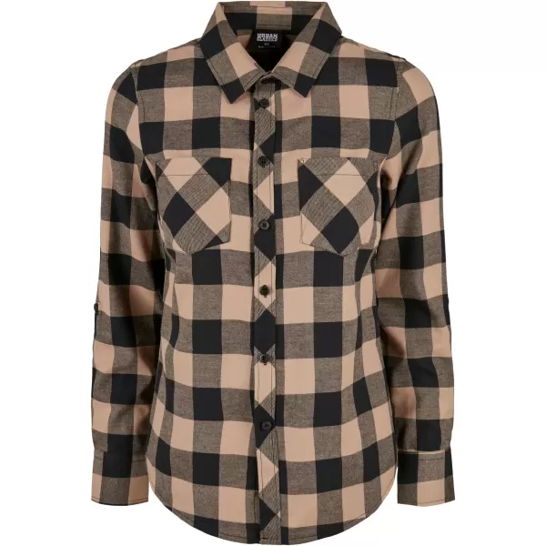  Košulja URBAN CLASSICS TB1280 CRNI/MEKANI TAUPE 
