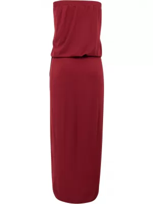 Haljina URBAN CLASSICS TB1508 BURGUNDIJSKI