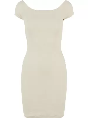 Haljina URBAN CLASSICS TB1501 BIJELI/PIJESAK