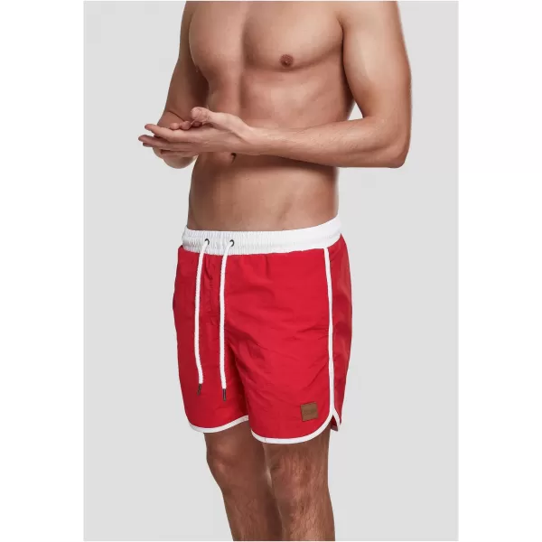  Kratke hlače URBAN CLASSICS TB2050 VATRA CRVENA/BIJELA 