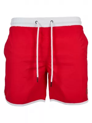 Kratke hlače URBAN CLASSICS TB2050 VATRA CRVENA/BIJELA