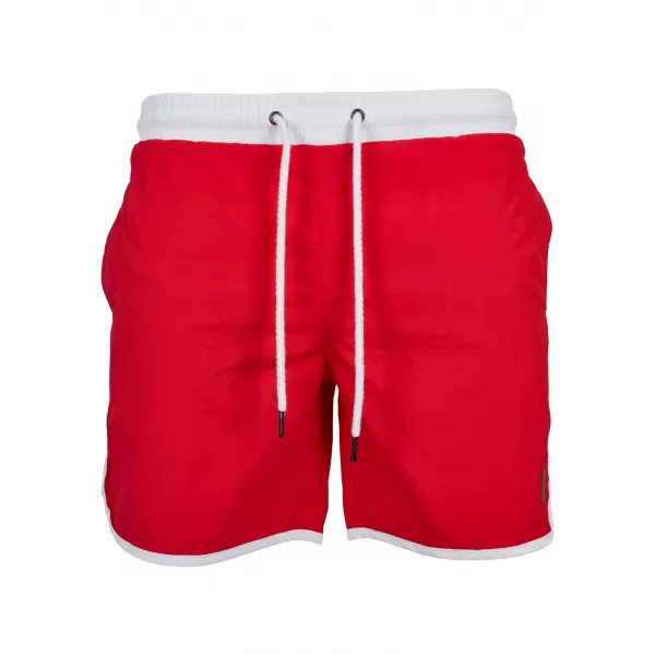  Kratke hlače URBAN CLASSICS TB2050 VATRA CRVENA/BIJELA 