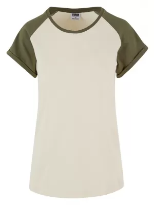 Košulja URBAN CLASSICS TB1913 BIJELI PIJESAK/MASLINA
