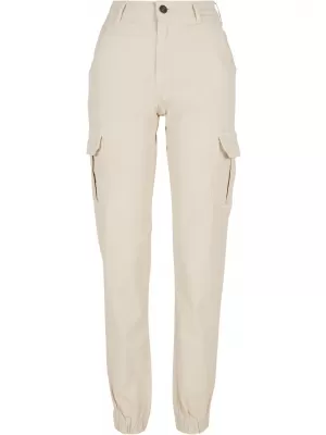 Ladijske hlače URBAN CLASSICS TB3048 BIJELI/PIJESAK