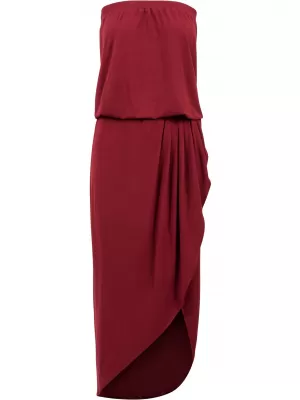 Haljina URBAN CLASSICS TB1508 BURGUNDIJSKI