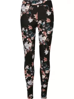 Tajice URBAN CLASSICS TB4771 CRNI MEKI CVIJET